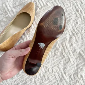 Lauren by Ralph Lauren Tan Snake Skin Pumps thumbnail 8