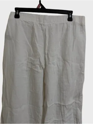 NWOT GAP White Elastic-Waist Casual Pants thumbnail 5