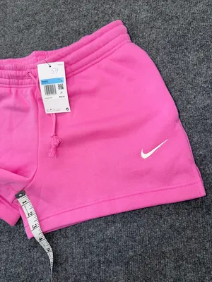 Nike Standard Fit Mid Rise Women's Pink Athletic 4”Length Drawstring Shorts thumbnail 4