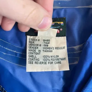 Vintage 90s L.L.Bean Cobalt Blue Woman's Raincoat Heritage Countryside size XL thumbnail 5