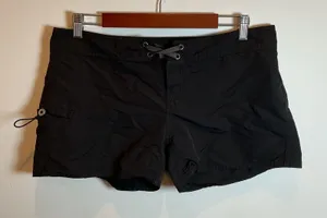 Patagonia Board Shorts Black Lace Up Side Pocket Womens 10 Swim Surf Beach thumbnail 1