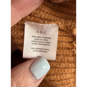 ALC Frank Peters Boxy Fit Merino Wool Rib-Knit Cardigan size medium thumbnail 3