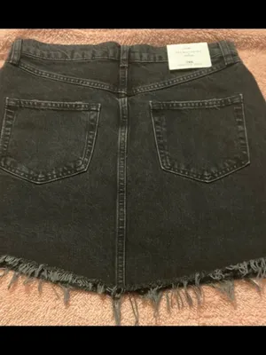 Zara Frayed Denim Skirt thumbnail 4