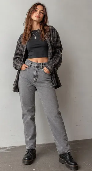 Abercrombie & Fitch Ankle Straight Womens Jeans Sz 26 Gray Y2K Grunge 90s Indie thumbnail 1