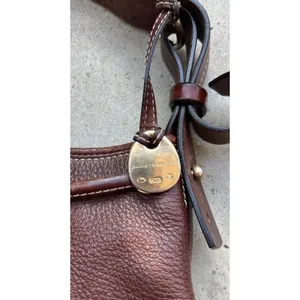Vintage Dooney & Bourke Dark Brown Leather Drawstring Shoulder Bag Purse RARE thumbnail 6