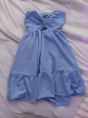 Shein Strapless Blue Dress thumbnail 1