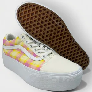 Vans Old Skool Stackform Pastel Plaid Platform Shoes Womens 7.5 thumbnail 7
