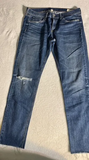 rag & bone Women's Blue Straight Leg Jeans thumbnail 1