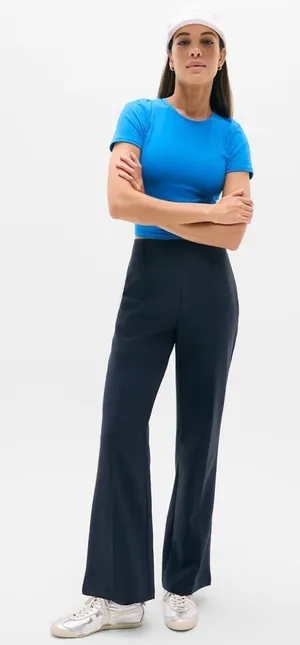 New Athleta 4 All Ways High Rise Bootcut Pant Navy Blue Size 4 Regular thumbnail 1