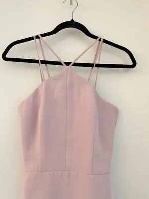 Amanda Uprichard Odean Asymmetrical Baby Pink Purple Cocktail Mini Dress Size S thumbnail 3