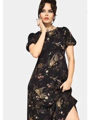 NWT Disturbia Harpyiai Puff Sleeve Midi Dress thumbnail 4