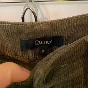 Quince Brown Corduroy Straight Leg Pants Minimalist High Rise Women's size 6 thumbnail 2