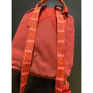 Fjallraven Kanken Mini Backpack Red Patterned Straps Small Daypack thumbnail 5