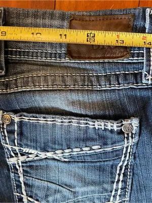 BKE Stella Low-Rise Cropped Jeans Women's 27 Blue Dark Wash Denim Stretch 90's thumbnail 9
