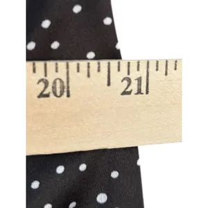 POL Black White Polka Dot Ruffle Lace Trim Spaghetti Strap Tank Top Womens Large thumbnail 7
