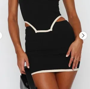 NWT Whitefox Run to You Mini Skirt Black with White Trim Size Medium thumbnail 1