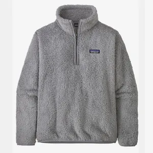 Grey Patagonia Fuzzy Zip Up Los Gatos Quarter Zip Size L thumbnail 1