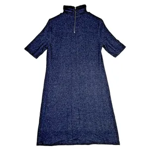 Philosophy Republic‎ Clothing Dark Grey Space Mock Neck A-Line Dress Large NWT thumbnail 2