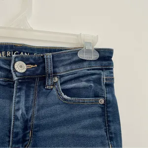 AMERICAN EAGLE Ne(x)t Level High-Waisted Jegging Soft Knit Hi-Rise Dark Ripped 4 thumbnail 10