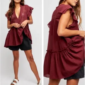 NWT Free People Baby Blues‎ Tunic in Lovebird Combo thumbnail 2