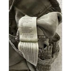 Abercrombie & Fitch Women S Olive Green Paperbag Waist Utility Tapered Pants Tie thumbnail 7
