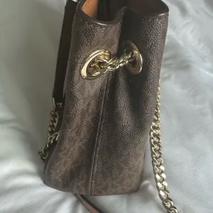Michael Kors mini Dark Brown Shoulder Bag with Gold Chain thumbnail 9