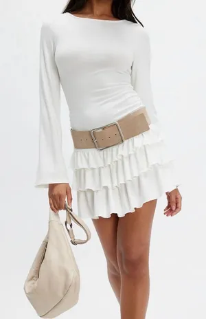 Free-EST By Free People Good Feels Ruffle Mini Dress thumbnail 1