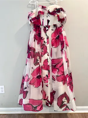 NWT Aje Cordelia Corsetted Maxi Dress In Falling Florals Pink Size 12 thumbnail 5