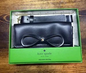 Kate Spade Black Genuin Leather‎ Adjustable Belt Bag Size S/M thumbnail 1
