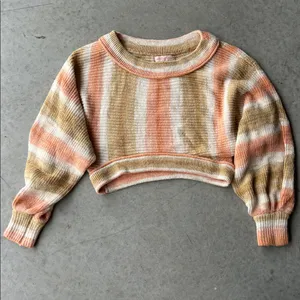 URBAN OUTFITTERS Uo Stella‎ Slouchy Pullover Sweater In Neutral Multi Sz S ♣️ thumbnail 2