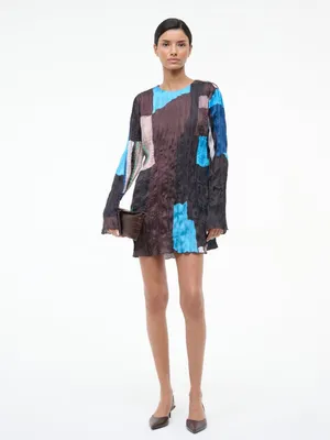 Staud Kona Dress in Blue Prism M thumbnail 3