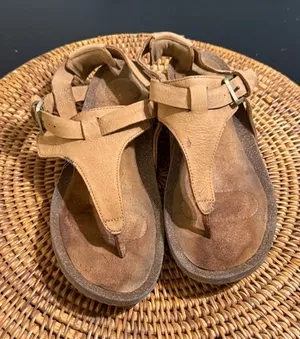 Teva Voya Infinity Leather Thong Sandals Tan Brown Womens 10 1116685 thumbnail 1