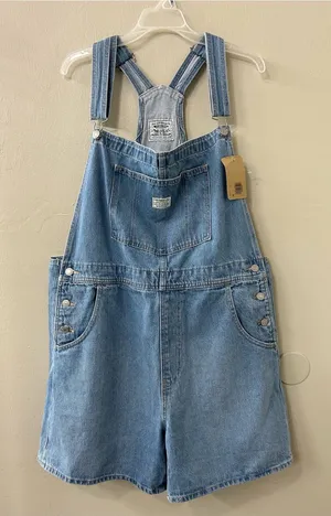 Levi's Utility Shortalls Denim Short Overalls Sz XL NWT thumbnail 1