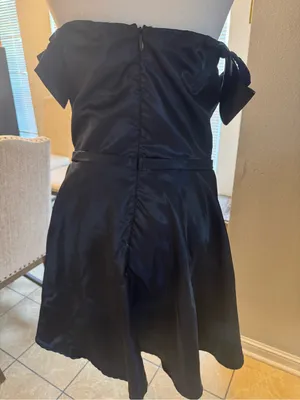New Maniju navy off shoulder hoco party dress thumbnail 4