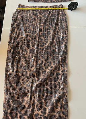 No Boundaries Snake Print Sequin Skirt Set thumbnail 8