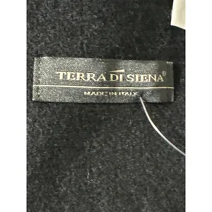 Terra Di Siena Grey and Black Shawl Open Front Wrap with Fringe One Size thumbnail 6