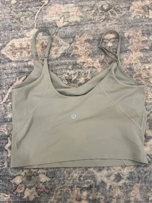 Lululemon Classic V-Neck Spaghetti Strap Tank Top — Sage size 8. thumbnail 2