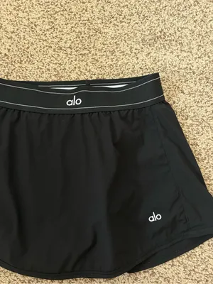 Alo Match Point Skirt - Black thumbnail 2