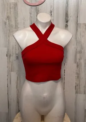 Red tank top blouse size small thumbnail 1