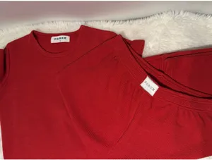 PARKE Holiday Waffle T-Shirt & Pants Set – Small – Special Edition – NWOT thumbnail 7