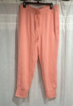 NWT Fabletics Luxe Terry Joggers- Pink Dust thumbnail 1