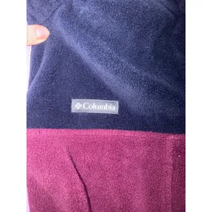 Columbia Womens Benton‎ Springs Snap Front Fleece Pullover Navy Berry Purple 1X thumbnail 3