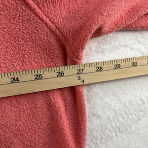 Old Navy XL Long Sleeve Half Zip‎ Oversized Textured Sweatshirt Women's Pink thumbnail 12