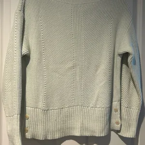 Ann Taylor Light green Crew Neck Sweater with Cable Knit Design thumbnail 1