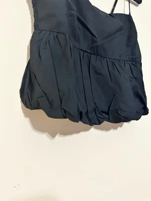 PaperMoon Black spaghetti strap bubble crop top size small thumbnail 4
