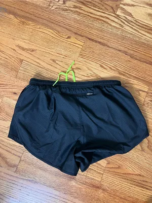 Nike Black Shorts with Neon Green Drawstring thumbnail 4