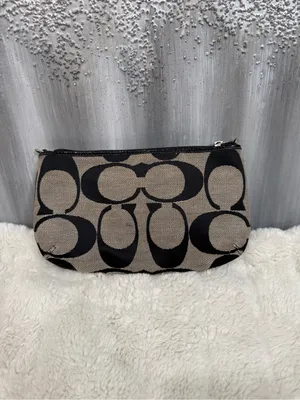 Coach Signature Canvas Wallet in Black and Khaki thumbnail 3