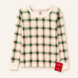 Wondershop Target Womens Small Green Plaid Holiday Pajama Top Long Sleeve Shirt thumbnail 3