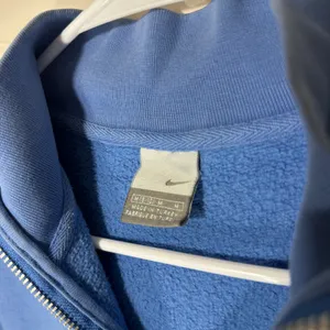 Nike Quarter Zip Sweatshirt Womens Medium‎ Blue Fleece Pullover Vintage Y2K thumbnail 4
