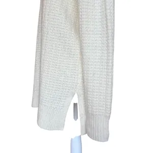 Theory Wool Oversized Turtleneck Tunic Sweater Womens Small Ivory Chunky Knit thumbnail 5